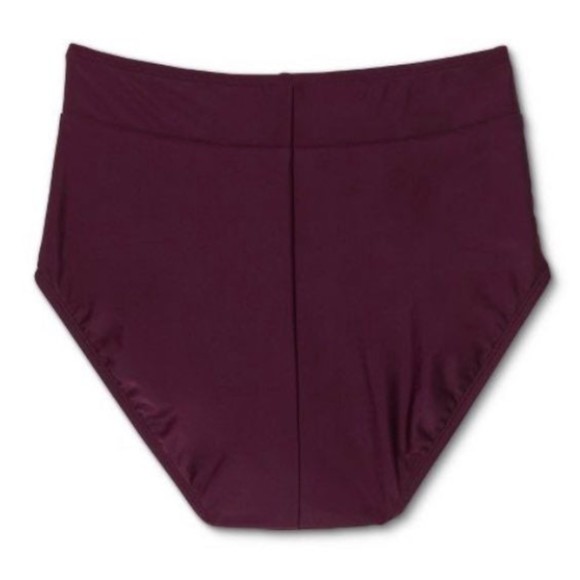 Kona Sol Women's Burgundy Wine High Waist Tummy Control Bottoms AGD03 Sz S NWT - Picture 11 of 14